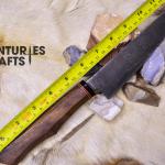 Precision Slicing: 12-Inch Damascus Steel Hunting Meat Knife