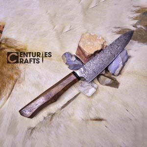 Precision Slicing: 12-Inch Damascus Steel Hunting Meat Knife