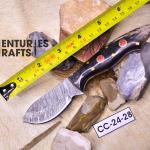 Hunting Ready: 6.5-Inch Damascus Steel skinning Knife