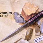 Rugged Precision: 10-Inch Damascus Steel Hunting Knife