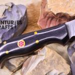 Hunting Ready: 6.5-Inch Damascus Steel skinning Knife