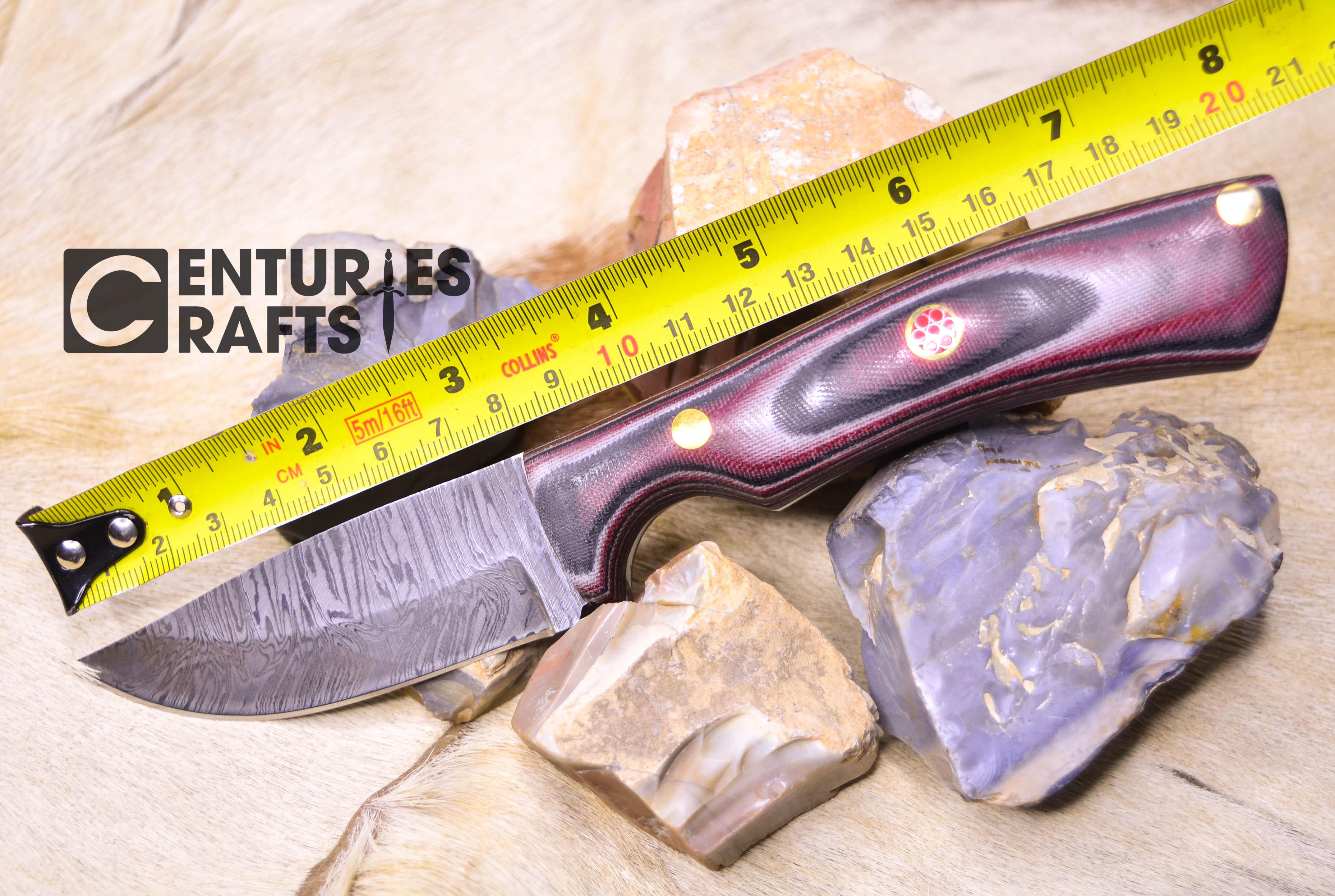 Rugged Precision: 8-Inch Damascus Steel Jungle Blade